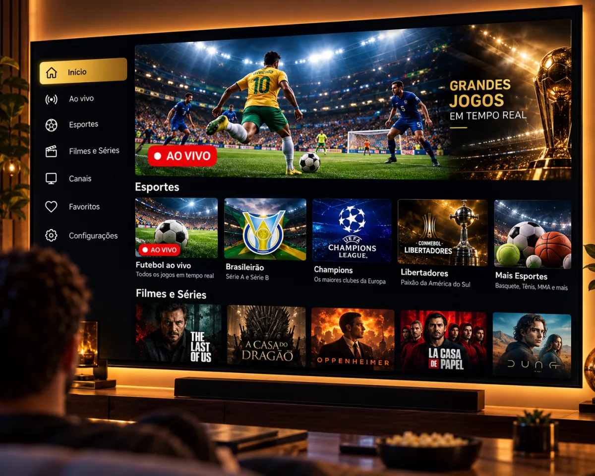 IPTV para futebol e esportes